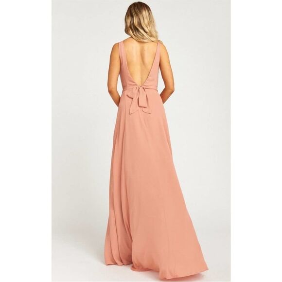 NWT Show Me Your Mumu Jenn Maxi Dress Rustic Mauve Crisp Size XXS - Picture 3 of 6